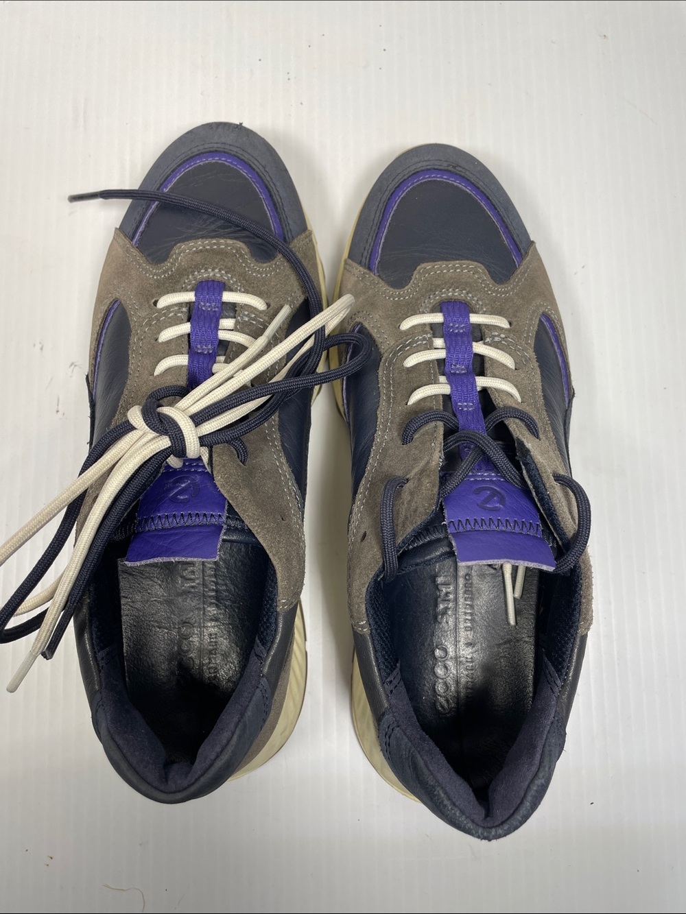 ECCO Womens St.1 Urban Sneaker Size 7.5 Leather Suede Running Lace Up - Picture 10 of 13
